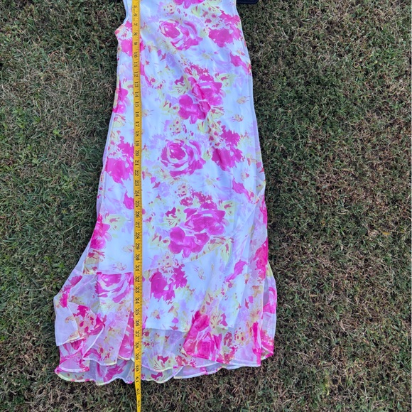 Y2K Scarlett Floral Fit & Flare Dress Pink White 5/6 - Picture 8 of 10